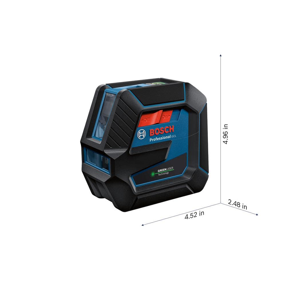 Bosch 165 ft. Green Combination Laser Level Self Leveling with VisiMax Technology, Fine Adjustment Mount & Hard Carrying Case GCL100-40G Bosch 165 ft. Green Combination Laser Level Self Leveling with VisiMax Technology, Fine Adjustment Mount & Hard Carrying Case GCL100-40G