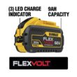 DEWALT FLEXVOLT 60V MAX Lithium-Ion Cordless Brushless 7-1/4 in. Wormdrive Style Circular Saw with FLEXVOLT 9.0Ah Battery Pack DCS577BWDCB609