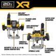 DEWALT 20-Volt MAX XR Lithium-Ion 2-1/4 Peak HP Brushless Cordless Plunge Router with 20-Volt MAX XR 8.0 Ah Battery Pack DCW620BWDCB2108