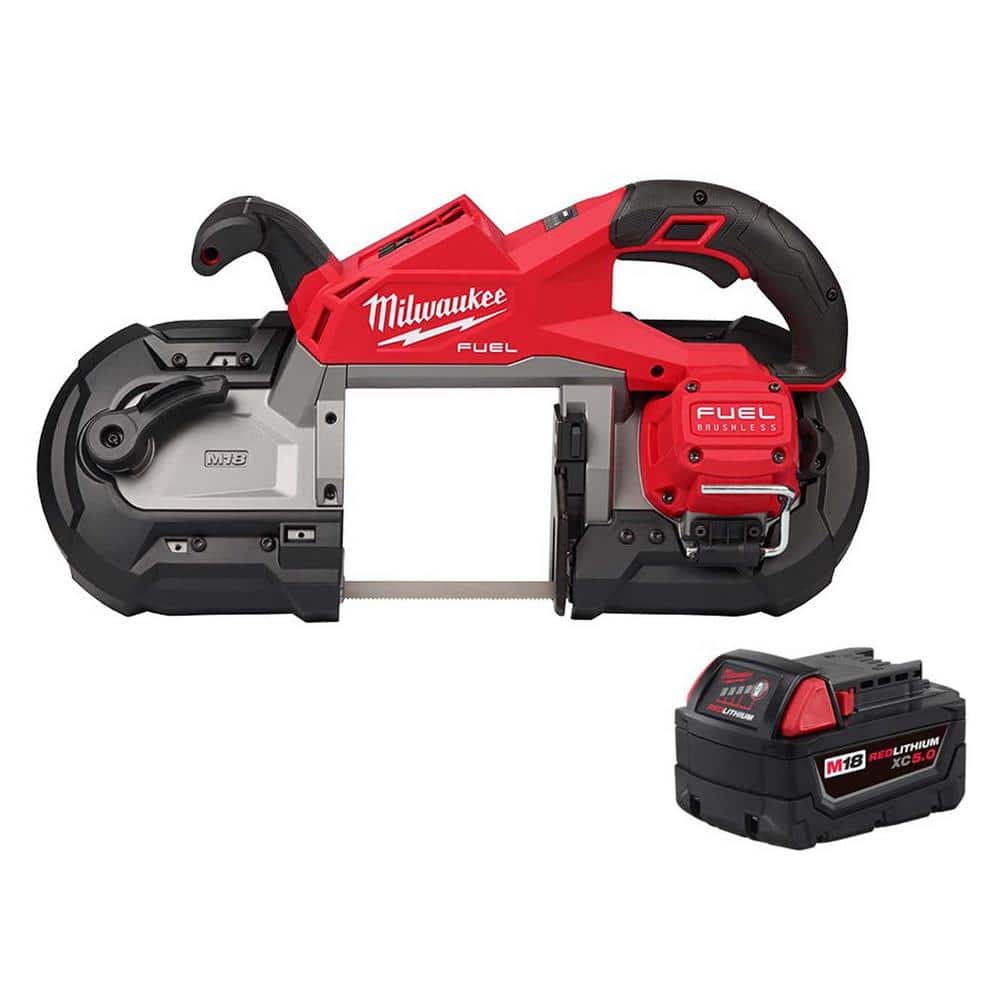 Milwaukee M18 FUEL 18V Lith-Ion Brushless Cordless Deep Cut Band Saw w/ (1) 5.0 Ah Battery 2929-20-48-11-1850