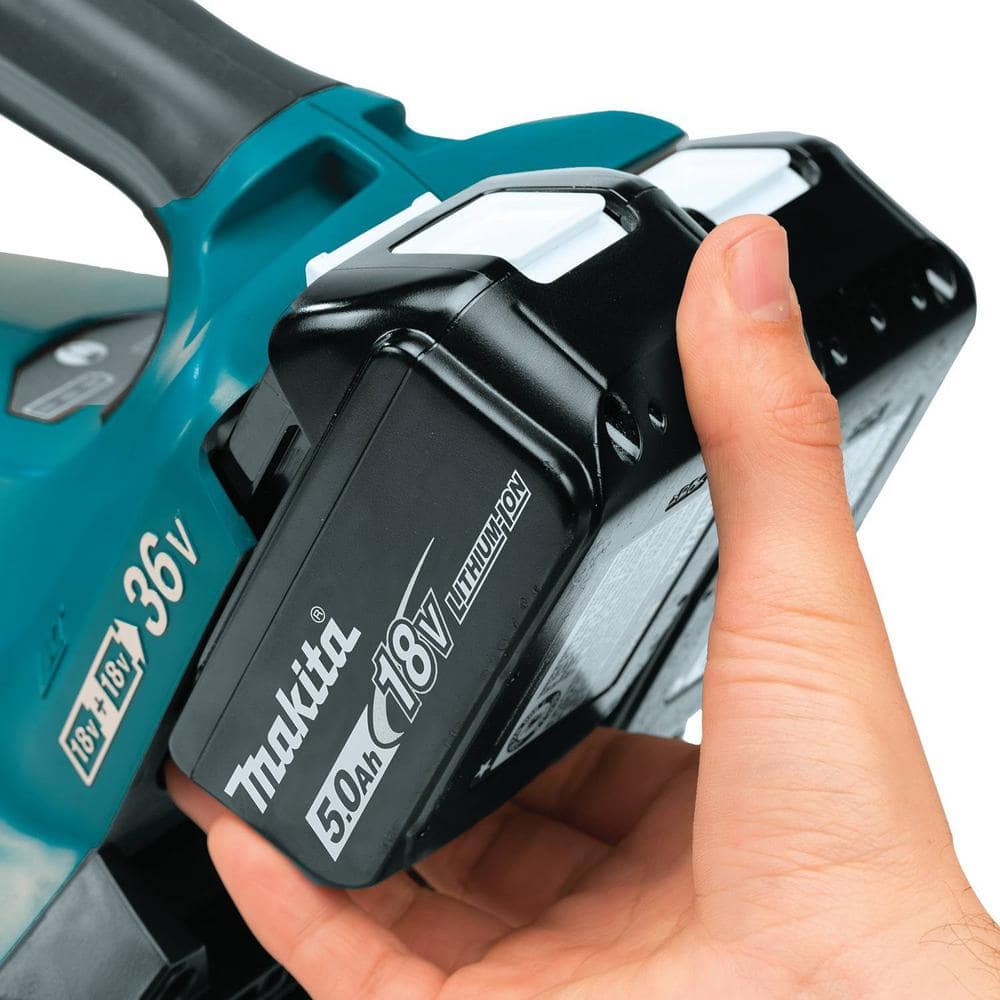 Makita 120 MPH 473 CFM 18V x2 (36V) LXT Lithium-Ion Brushless Cordless Leaf Blower Kit with 4 5.0 Ah Batteries XBU02PT1