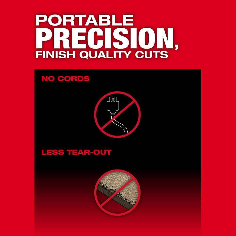 Milwaukee M18 FUEL 18V Lithium-Ion Cordless Brushless 6-1/2 in. Plunge Cut Track Saw with 55 in. Track Saw Guide Rail 2831-20-48-08-0571
