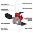 Milwaukee M18 FUEL 18V Lithium-Ion Cordless Brushless 6-1/2 in. Plunge Cut Track Saw with 55 in. Track Saw Guide Rail 2831-20-48-08-0571