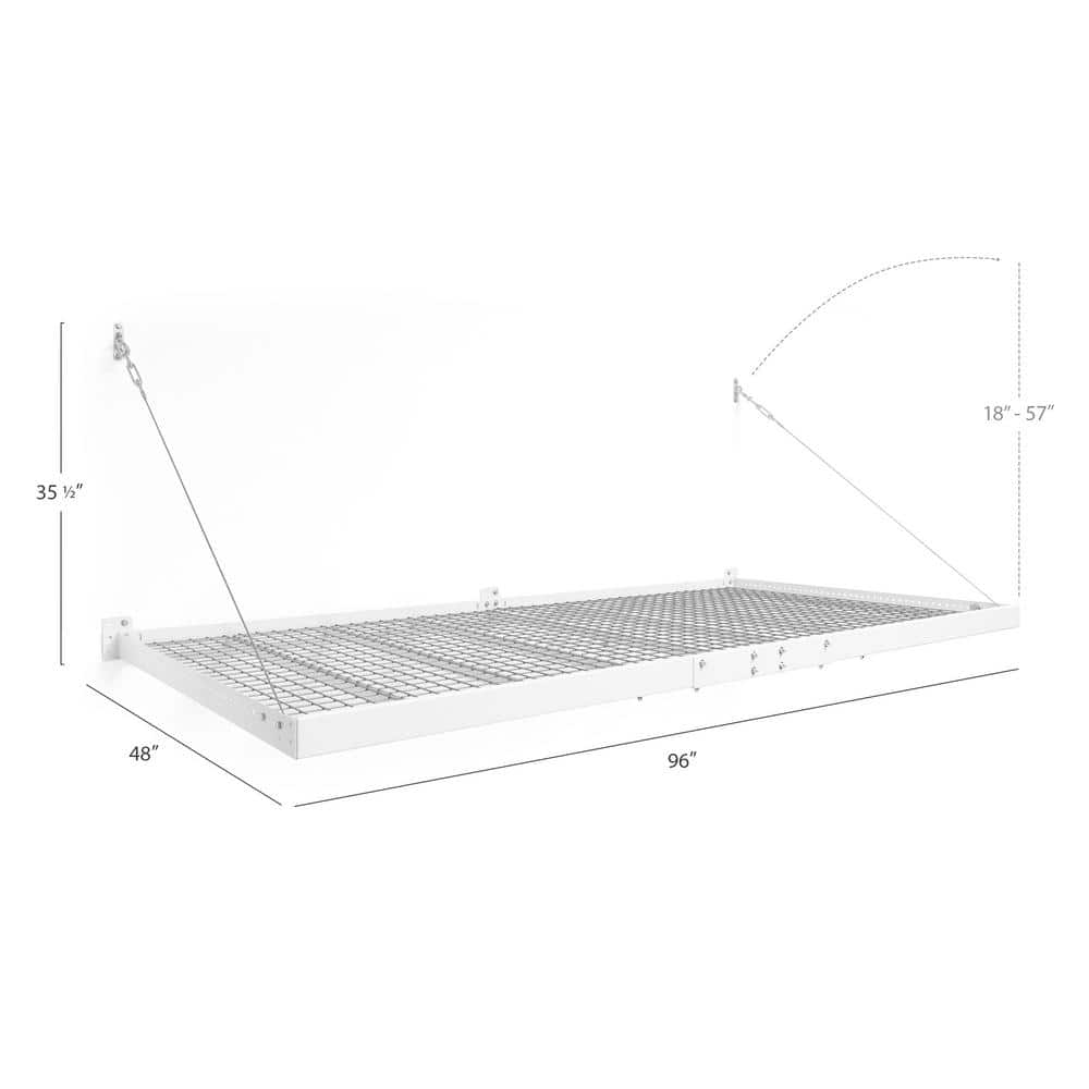 NewAge Products Pro Series 48 in. x 96 in. and 24 in. x 96 in. Steel Garage Wall Shelving (2-Pack) 40409