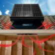 QuietCool 40-Watt Hybrid Solar/Electric Powered Roof Mount Attic Fan with Included Inverter for Nighttime Cooling AFR SLR-40