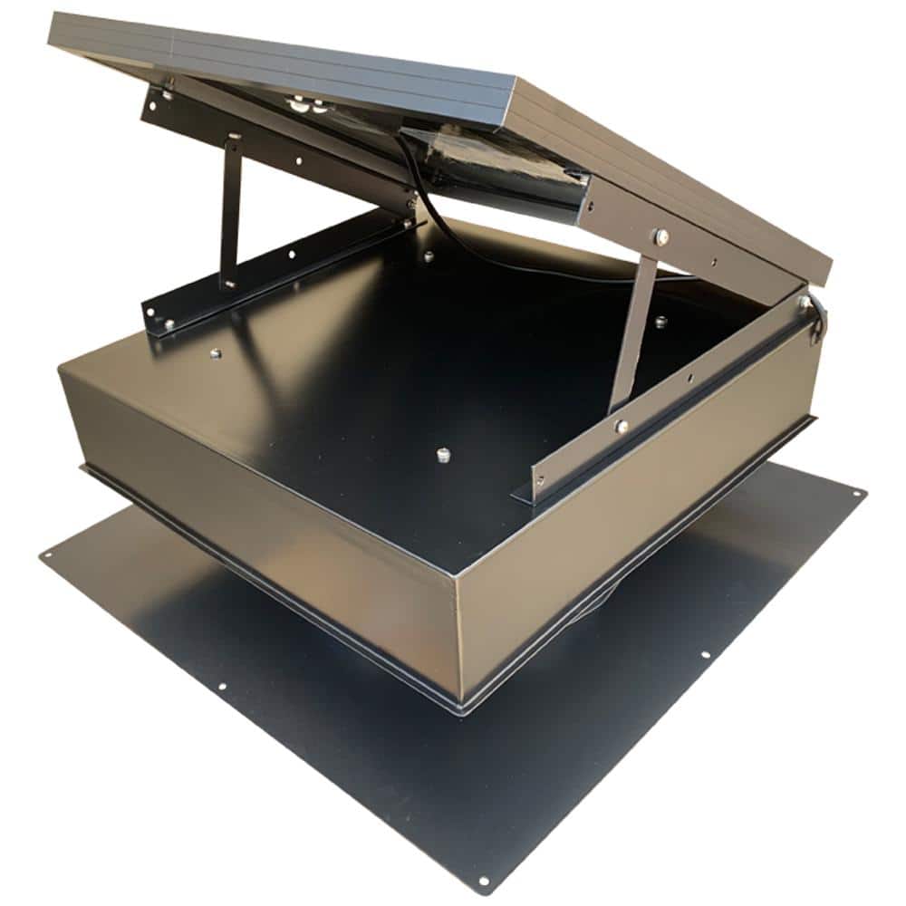 Remington Solar 40-Watt Galvanized Black Steel Roof Mount Solar Attic Fan with Humidistat-Thermostat SF40-BLK