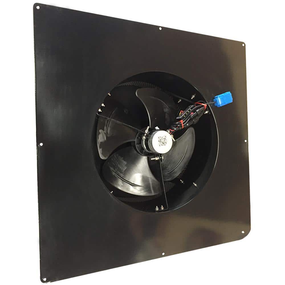 Remington Solar 40-Watt Galvanized Black Steel Roof Mount Solar Attic Fan with Humidistat-Thermostat SF40-BLK