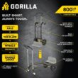 Gorilla 800 lbs. Capacity Convertible Steel Hand Truck, Wide Dual Mode Adjustable Height Handle, Simple/Safe Flatbed Conversion GH2-8