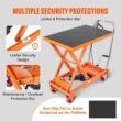 SKYSHALO Hydraulic Lift Table Cart, Manual Single Scissor Lift Table with 4 Wheels, 500lbs. Capacity 28.5 in. Lifting Height DJYYSJPTCCS4EL7SHV0-25317