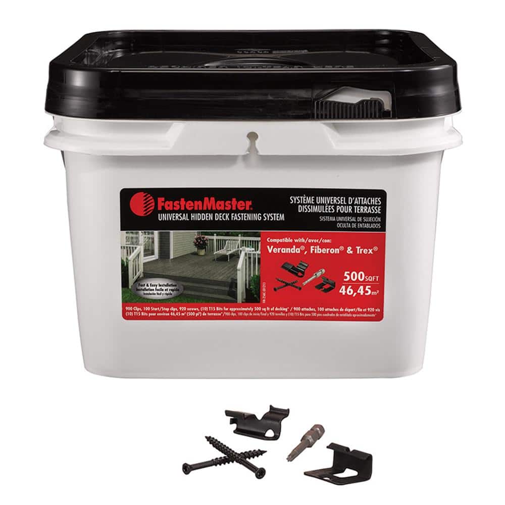 FastenMaster Universal Hidden Deck Fastening System 500 sq.ft. FMTHDCLIP-500 FastenMaster Universal Hidden Deck Fastening System 500 sq.ft. FMTHDCLIP-500