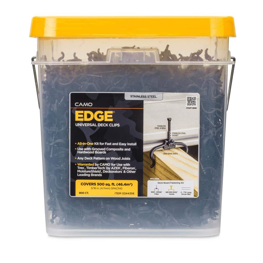 CAMO EdgeClip Hidden Deck Fastener (900-Count) 0344356 CAMO EdgeClip Hidden Deck Fastener (900-Count) 0344356