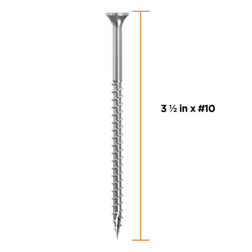 CAMO 3-1/2 in. #10 316 Stainless Steel Premium Star Drive Bugle-Head Deck Screws (1350-Count) 0348199S CAMO 3-1/2 in. #10 316 Stainless Steel Premium Star Drive Bugle-Head Deck Screws (1350-Count) 0348199S