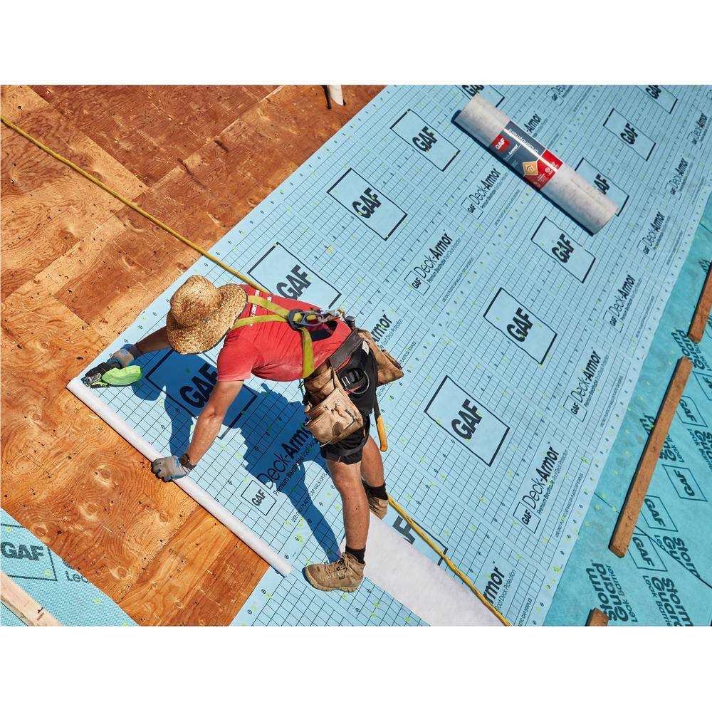 GAF Deck-Armor 1000 sq. ft Premium Breathable Synthetic Roofing Underlayment Roll 0907 GAF Deck-Armor 1000 sq. ft Premium Breathable Synthetic Roofing Underlayment Roll 0907