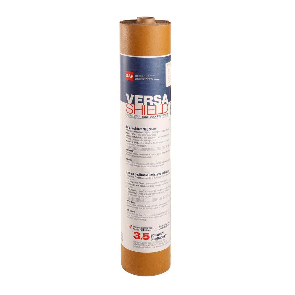 GAF VersaShield 350 sq. ft. Fire-Resistant Roofing Underlayment Roll 0904000 GAF VersaShield 350 sq. ft. Fire-Resistant Roofing Underlayment Roll 0904000