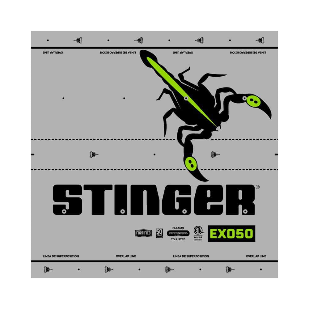 Stinger EXO50 1000 sq. ft. Premium Synthetic Roofing Underlayment Roll 0342975 Stinger EXO50 1000 sq. ft. Premium Synthetic Roofing Underlayment Roll 0342975