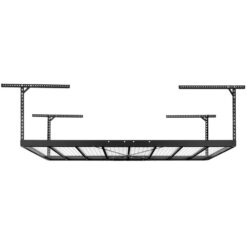 NewAge Products VersaRac Pro 4 ft. x 8 ft. Black Height-Adjustable Overhead Rack 41200