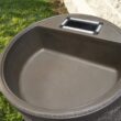 RTS Home Accents 35 Gal. Rain Barrel with Planter Woodgrain with Black Stripes Colour with Brass Spigot 55130002005681