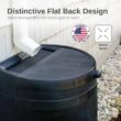 Phewnyzo 50 Gal. Black Plastic Rain Barrel, Recyclable Rain Water Collection Barrel Cabinet for Outdoor Plants, Garden, Landscape 28E105SA05