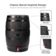 Phewnyzo 50 Gal. Black Plastic Rain Barrel, Recyclable Rain Water Collection Barrel Cabinet for Outdoor Plants, Garden, Landscape 28E105SA05