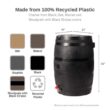 Phewnyzo 50 Gal. Black Plastic Rain Barrel, Recyclable Rain Water Collection Barrel Cabinet for Outdoor Plants, Garden, Landscape 28E105SA05