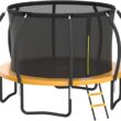 JUMPZYLLA Trampoline Outdoor 8FT 10FT 12FT 14FT 15FT 16FT with Enclosure and Ladder, ASTM Approved Recreational Trampoline for Kids and Adults, Anti-Rust Coated Frame