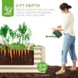Best Choice Products 8 ft. x 4 ft. x 2 ft. Beige Outdoor Steel Raised Garden Bed, Planter Box for Vegetables, Flowers, Herbs SKY7331