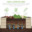 Best Choice Products 8 ft. x 4 ft. x 2 ft. Beige Outdoor Steel Raised Garden Bed, Planter Box for Vegetables, Flowers, Herbs SKY7331