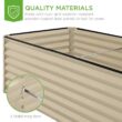 Best Choice Products 8 ft. x 4 ft. x 2 ft. Beige Outdoor Steel Raised Garden Bed, Planter Box for Vegetables, Flowers, Herbs SKY7331