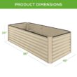 Best Choice Products 8 ft. x 4 ft. x 2 ft. Beige Outdoor Steel Raised Garden Bed, Planter Box for Vegetables, Flowers, Herbs SKY7331