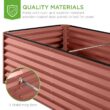 Best Choice Products 8 ft. x 4 ft. x 2 ft. Terracotta Outdoor Steel Raised Garden Bed, Planter Box for Vegetables, Flowers, Herbs SKY7332
