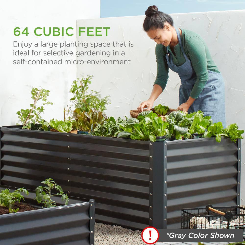Best Choice Products 8 ft. x 4 ft. x 2 ft. Terracotta Outdoor Steel Raised Garden Bed, Planter Box for Vegetables, Flowers, Herbs SKY7332