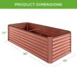 Best Choice Products 8 ft. x 4 ft. x 2 ft. Terracotta Outdoor Steel Raised Garden Bed, Planter Box for Vegetables, Flowers, Herbs SKY7332