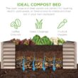 Best Choice Products 8 ft. x 4 ft. x 2 ft. Taupe Outdoor Steel Raised Garden Bed, Planter Box for Vegetables, Flowers, Herbs SKY7330