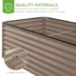 Best Choice Products 8 ft. x 4 ft. x 2 ft. Taupe Outdoor Steel Raised Garden Bed, Planter Box for Vegetables, Flowers, Herbs SKY7330