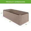 Best Choice Products 8 ft. x 4 ft. x 2 ft. Taupe Outdoor Steel Raised Garden Bed, Planter Box for Vegetables, Flowers, Herbs SKY7330