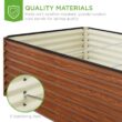 Best Choice Products 8 ft. x 4 ft. x 2 ft. Wood Grain Outdoor Steel Raised Garden Bed, Planter Box for Vegetables, Flowers, Herbs SKY6617 Best Choice Products 8 ft. x 4 ft. x 2 ft. Wood Grain Outdoor Steel Raised Garden Bed, Planter Box for Vegetables, Flowers, Herbs SKY6617