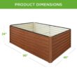 Best Choice Products 8 ft. x 4 ft. x 2 ft. Wood Grain Outdoor Steel Raised Garden Bed, Planter Box for Vegetables, Flowers, Herbs SKY6617 Best Choice Products 8 ft. x 4 ft. x 2 ft. Wood Grain Outdoor Steel Raised Garden Bed, Planter Box for Vegetables, Flowers, Herbs SKY6617