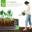Best Choice Products 8 ft. x 4 ft. x 2 ft. Gray Outdoor Steel Raised Garden Bed Planter Box for Vegetables, Flowers, Herbs SKY6372