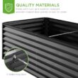 Best Choice Products 8 ft. x 4 ft. x 2 ft. Gray Outdoor Steel Raised Garden Bed Planter Box for Vegetables, Flowers, Herbs SKY6372