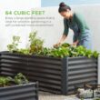 Best Choice Products 8 ft. x 4 ft. x 2 ft. Gray Outdoor Steel Raised Garden Bed Planter Box for Vegetables, Flowers, Herbs SKY6372
