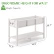 LUE BONA 48 in. x 18 in. x 30 in. White Raised Planter Boxes, Elevated Plastic Garden Bed Stand for Backyard, Patio, Balcony DPTHD230022-6