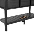 LUE BONA 48 in. x 18 in. x 30 in. Black Raised Planter Boxes, Elevated Plastic Garden Bed Stand for Backyard, Patio, Balcony DPTHD230022-7
