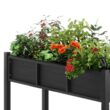 LUE BONA 48 in. x 18 in. x 30 in. Black Raised Planter Boxes, Elevated Plastic Garden Bed Stand for Backyard, Patio, Balcony DPTHD230022-7