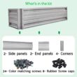 ALL METAL WORKS 24 inch by 72 inch Rectangle Galvalume Metal Planter Box PTTM2X6X18-GALVALUME