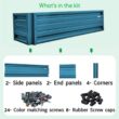 ALL METAL WORKS 24 inch by 72 inch Rectangle Hawaiian Blue Metal Planter Box PTTM2X6X18-HAWAIIANBLUE