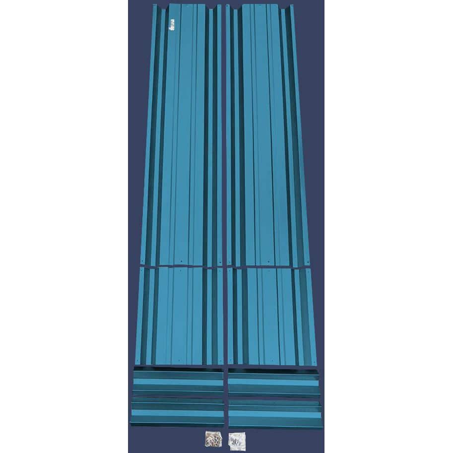 ALL METAL WORKS 24 inch by 72 inch Rectangle Hawaiian Blue Metal Planter Box PTTM2X6X18-HAWAIIANBLUE