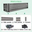 ALL METAL WORKS 24 inch by 72 inch Rectangle Slate Gray Metal Planter Box PTTM2X6X18-SLATEGRAY