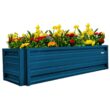 ALL METAL WORKS 24 inch by 72 inch Rectangle Gallery Blue Metal Planter Box PTTM2X6X18-GALLERYBLUE