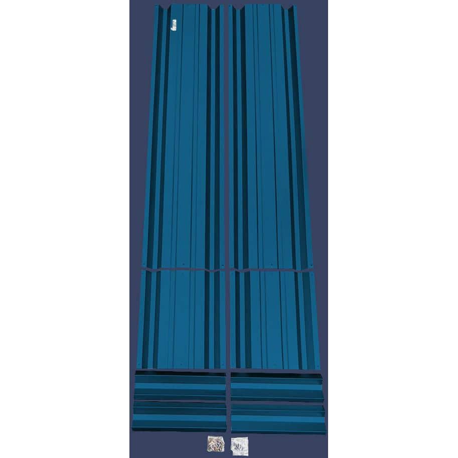 ALL METAL WORKS 24 inch by 72 inch Rectangle Gallery Blue Metal Planter Box PTTM2X6X18-GALLERYBLUE