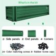 ALL METAL WORKS 24 inch by 72 inch Rectangle Emerald Green Metal Planter Box PTTM2X6X18-EMERALDGREEN